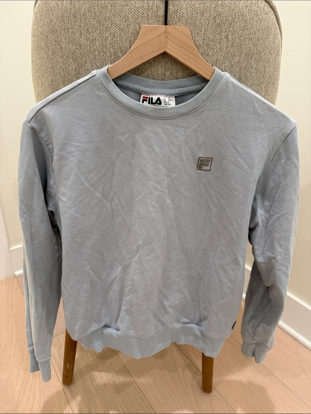 Fila Light Blue Crewneck Sweatshirt Women’s Small | Embroidered Logo Pullover